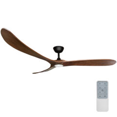 ThreeSixty – Timbr 72″ DC Ceiling Fan with 17W Dimmable LED Light & Remote Control
